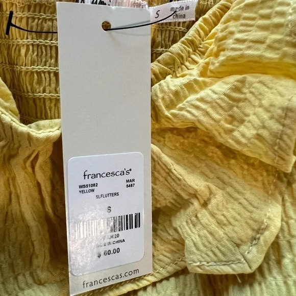 Francesca's Miami Collection Yellow Crepe Sundress NWT - Picture 11 of 12